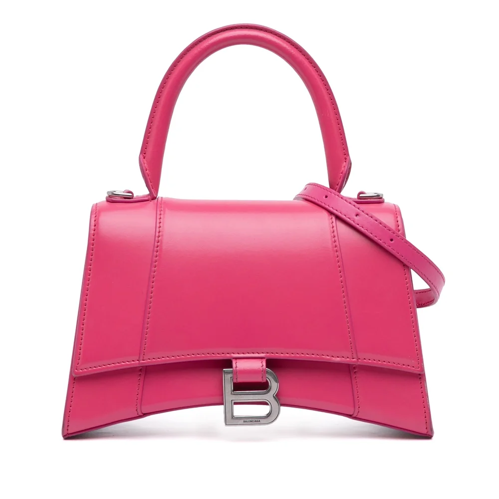 Pre-Loved Balenciaga Small Shiny Box Calfskin Hourglass Satchel